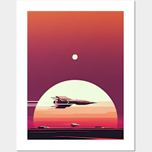 Minimalist Space Exploration Posters and Art